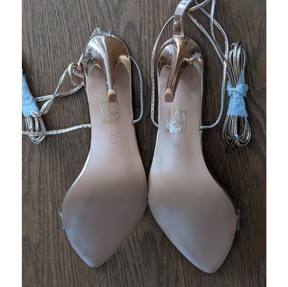 Rose Gold Point Toe Sandal - Picture 7 of 8